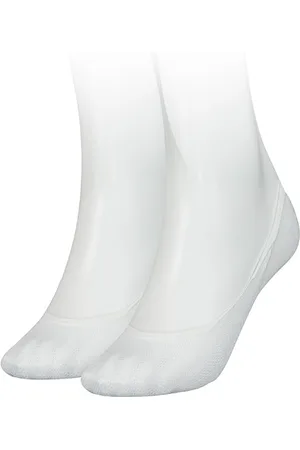 Tommy Hilfiger Socks - TH WOMEN FOOTIE 2P TH BURN OUT white