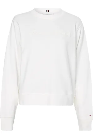 Tommy Hilfiger Sweatshirt - REG HIGH SHINE EMB C white