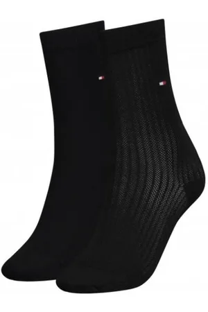 Tommy Hilfiger Socks - TH WOMEN SOCK 2P SHEER STRIPE black