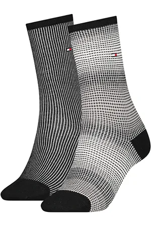 Tommy Hilfiger Socks - TH WOMEN SOCK 2P GRADIENT STRIPE black