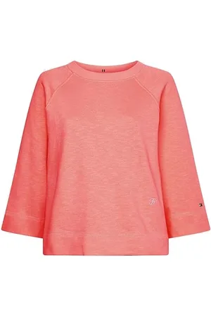 Tommy Hilfiger Sweatshirt - RLX SLUB TERRY OPEN-NK SWTSHIRT orange