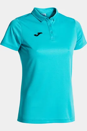 Joma Dámské triko Hobby Women Polo Shirt S/S Fluor Turquoise