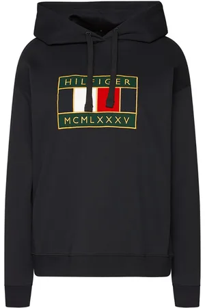 Tommy Hilfiger Sweatshirt - RELAXED OCO FLAG HOODIE LS dark blue