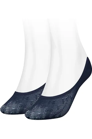 Tommy Hilfiger Socks - TH WOMEN FOOTIE 2P TH BURN OUT blue