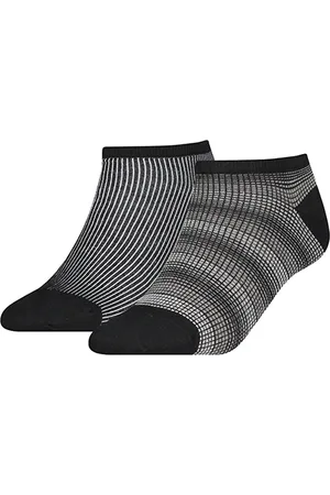 Tommy Hilfiger Socks - TH WOMEN SNEAKER 2P GRADIENT CHECK black