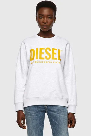 Diesel Sweatshirt- FANGSECOLOGO SWEATSHIRT white