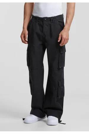 Urban classics Pánské kalhoty Double Cargo černé