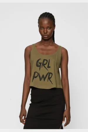 Mister Tee Dámský GRL PWR Tank olivový