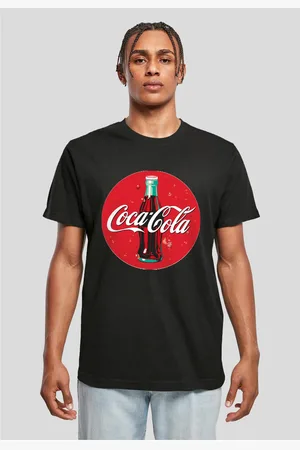 Merchcode Pánské tričko Logo Coca Cola Bottle černé