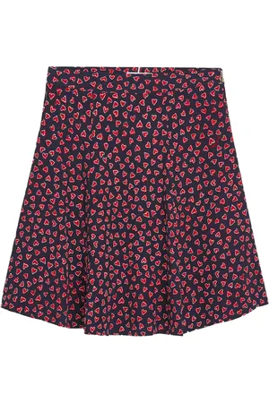 Tommy Hilfiger Skirt - ABO ALLOVER HEART VISCOSE SKIRT blue