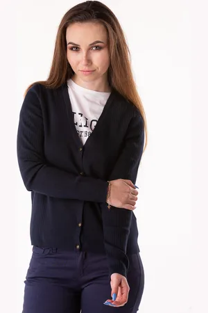 Tommy Hilfiger Sweater - VARINKA V-NK CARDI blue