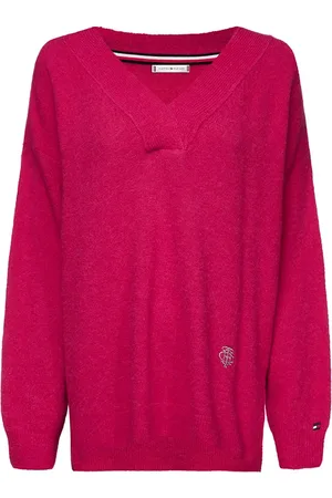 Tommy Hilfiger Sweater - CANDACE V-NK SWTR pink