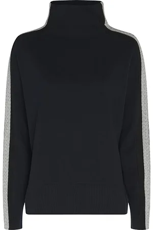 Tommy Hilfiger Sweater - SIDE STRIPE MOCK-NK SWEATER LS blue