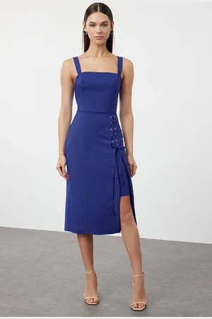Trendyol Saks Straight Pencil Skirt Woven Dress