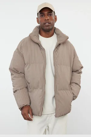 Trendyol Mink Oversize Fit Stand Collar Winter Puffer Coat