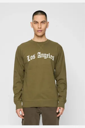 Mister Tee Los Angeles znění Crewneck olivový