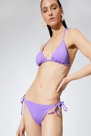 Koton Brazilské bikiny spodní díl základní texturovaný s vázáním na bocích.