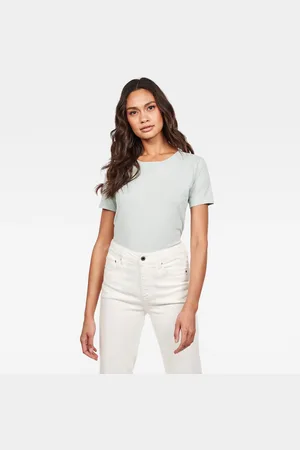 G-Star G-STAR T-shirt - Mysid Recycle dye optic slim r t wm pastel mint-grey