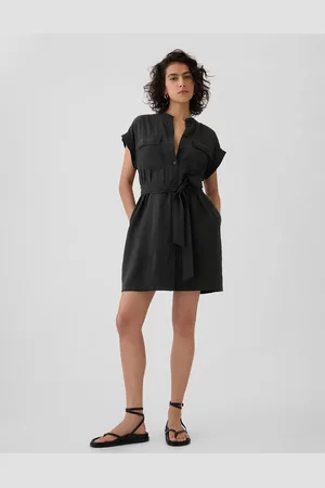 GAP Lněné mini šaty Utility - Dámské