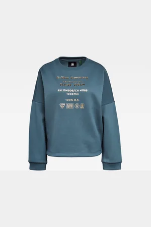 G-Star G-STAR Sweatshirt - Graphic text relaxed r sw wmn l\s steel blue