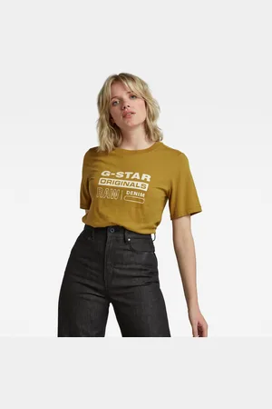 G-Star G-STAR T-shirt - Originals label regular fit tee yellow