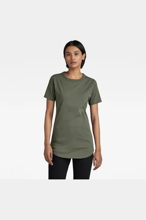 G-Star G-STAR T-shirt - Mysid long slim logo r t wmn green