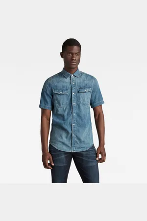 G-Star G-STAR Shirt - 3301 slim shirt s\s blue