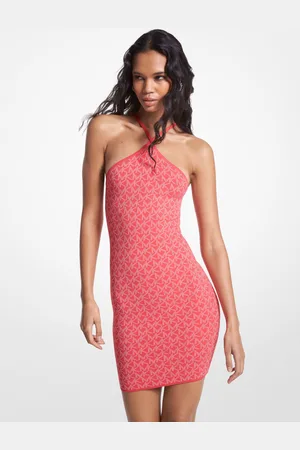 Michael Kors Dress - MK DOT HALTER DRESS pink