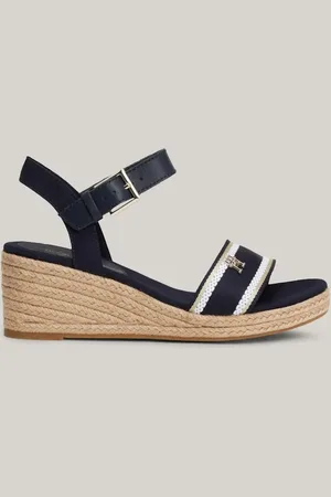 Tommy Hilfiger Tmavě modré dámské sandály na klínku