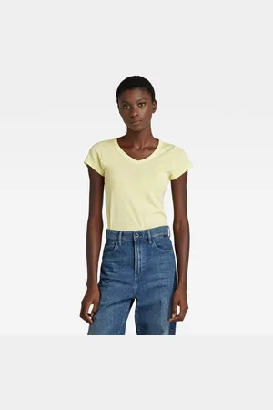 G-Star G-STAR T-shirt - Eyben slim v t wmn s\s yellow