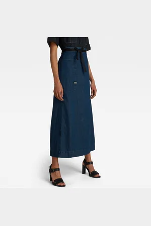 G-Star G-STAR Skirt - A-line Maxi Wrap Skirt Dark Blue