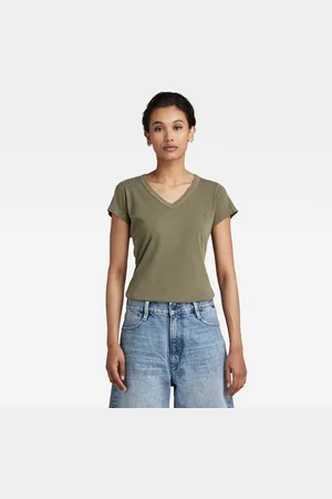 G-Star G-STAR T-shirt - Eyben slim v t wmn s\s green