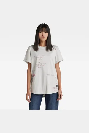 G-Star G-STAR T-shirt - Lash fem loose text ao r t wmn grey