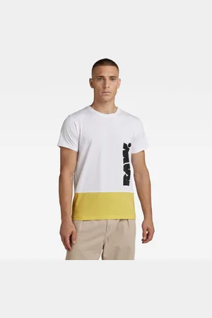 G-Star G-STAR T-shirt - Color block RAW. r t white