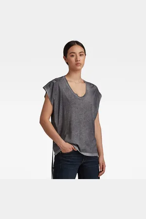G-Star G-STAR T-shirt - Adjustable top sprayed grey