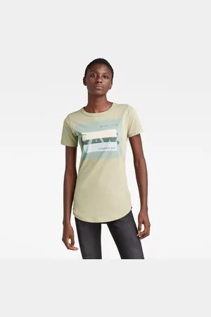 G-Star G-STAR T-shirt - RAW. CVRD Long Slim R T Beige