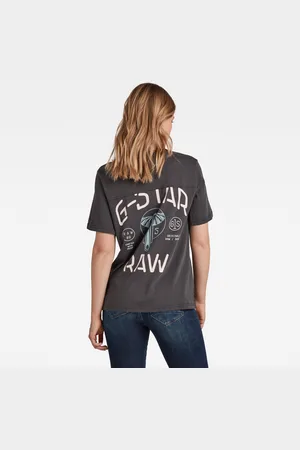 G-Star T-shirt - G-star RAW Firefly backprint loose r t grey
