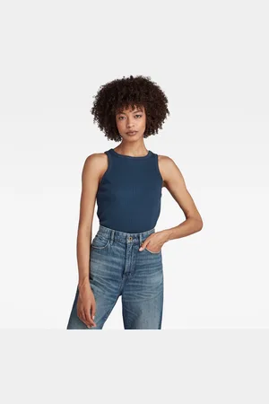 G-Star G-STAR Tank top - Engineered rib tank top blue