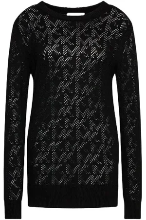 Michael Kors Sweater - MK LOGO MESH BF SWTR black