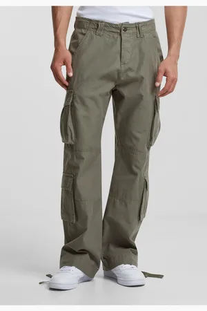 Urban classics Pánské kalhoty Double Cargo olivové