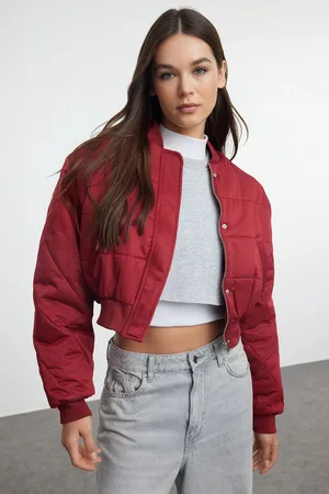 Trendyol Claret Red Bomber Puffer Jacket