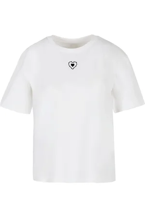 Mister Tee Dámské tričko Good Vibes Only Heart bílé