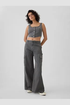 GAP Kalhoty s kapsami Baggy Khaki Cargo - Dámské