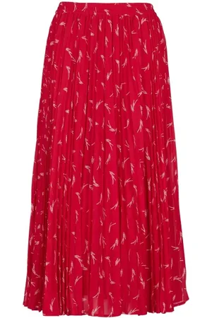 Michael Kors Skirt - SIGNTR LOGO PLTED SKT red