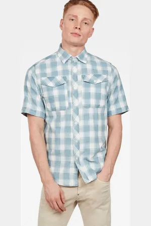 G-Star Shirt - G-STAR Bristum Utitility Straight Shirt - Light Blue-White