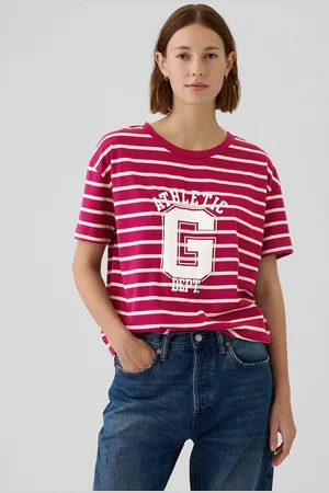 GAP Oversize pruhované tričko Athletic - Dámské
