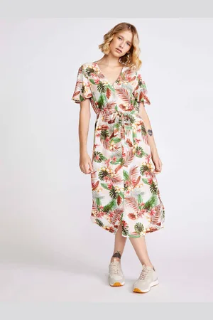 VERO MODA Krémové květované šaty Simply - Dámské