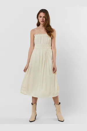 VERO MODA Krémové šaty Helyn - Dámské