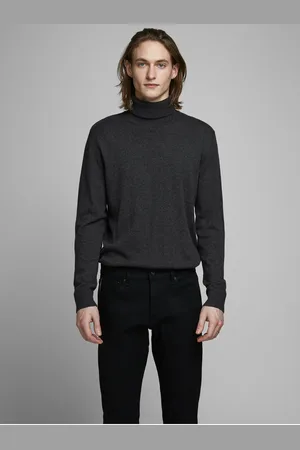 JACK & JONES Šedý basic rolák Emil - Pánské