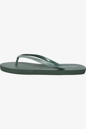 VERO MODA Tmavě zelené žabky Siw - Dámské
